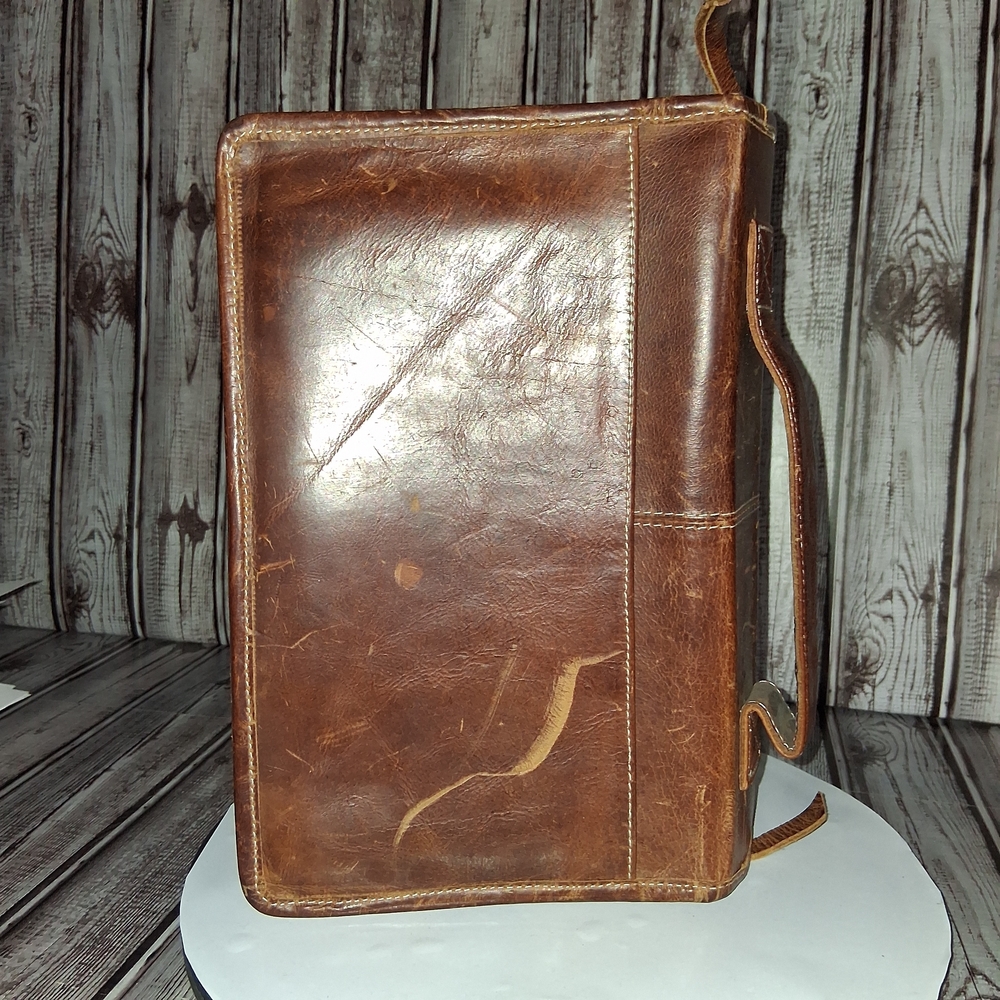 Brown Leather Book Bible Cover